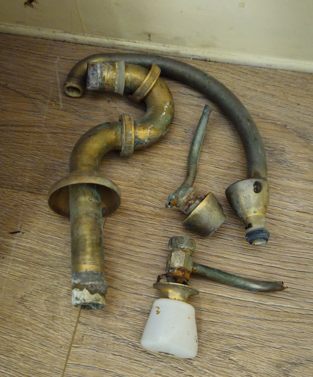 Ancien ensemble de salle de bain en porcelaine de Paris – décor bleu - style Louis XV-XVI -photo-6