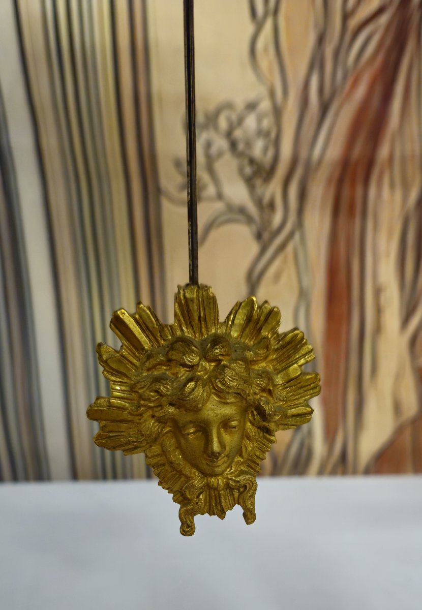 Mantel Clock And Candlesticks – Marble And Gilt Bronze – Louis XVI Style-photo-6