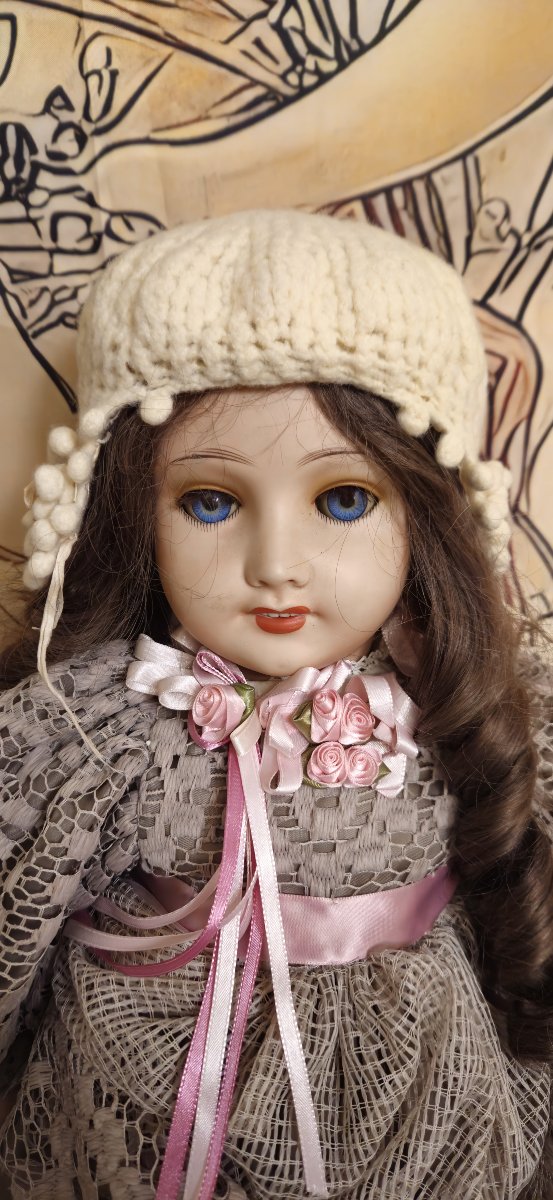 Grande poupée ancienne UNIS France 301 – tête porcelaine – vers 1930 – yeux dormeurs – 73 cm – -photo-4