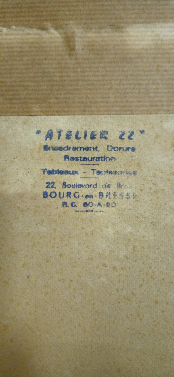 Watercolor/mixed Media – Lively Port – Signed R. Favier – Framed -photo-7