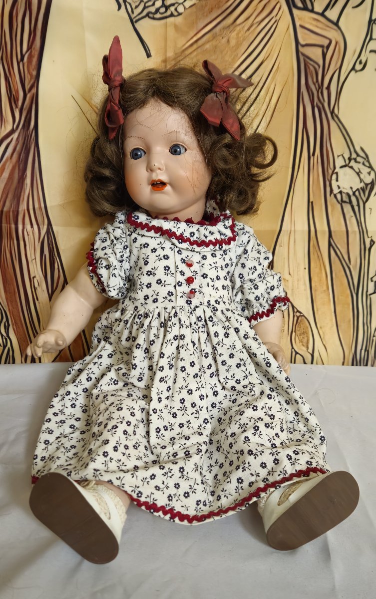 Ancienne poupée K & W Nicaput 333/11 – Allemagne – celluloïd – yeux dormeurs – vers 1950 -photo-1