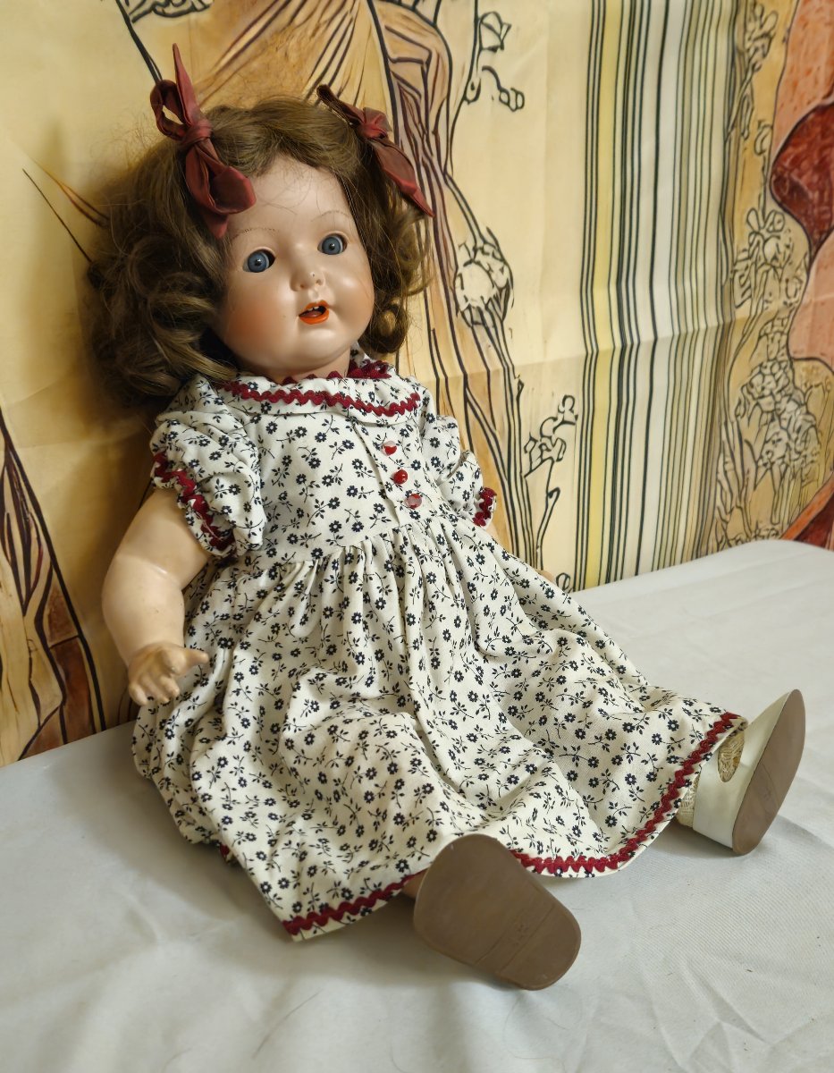 Ancienne poupée K & W Nicaput 333/11 – Allemagne – celluloïd – yeux dormeurs – vers 1950 -photo-3