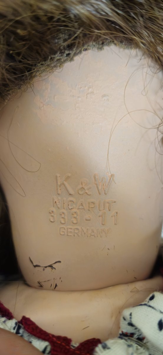 Ancienne poupée K & W Nicaput 333/11 – Allemagne – celluloïd – yeux dormeurs – vers 1950 -photo-6