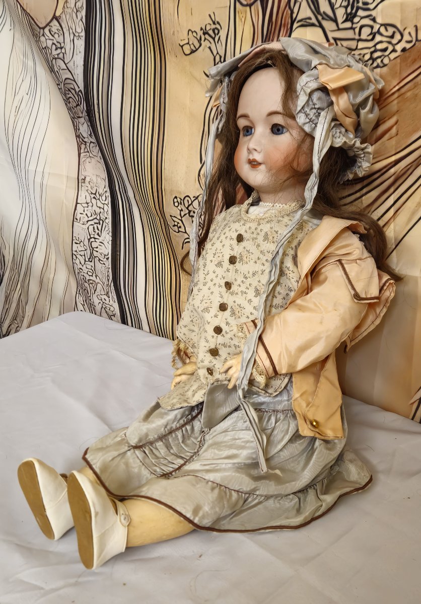 Grande poupée ancienne UNIS France 301 – tête porcelaine – vers 1930 – yeux dormeurs – 68 cm – -photo-1