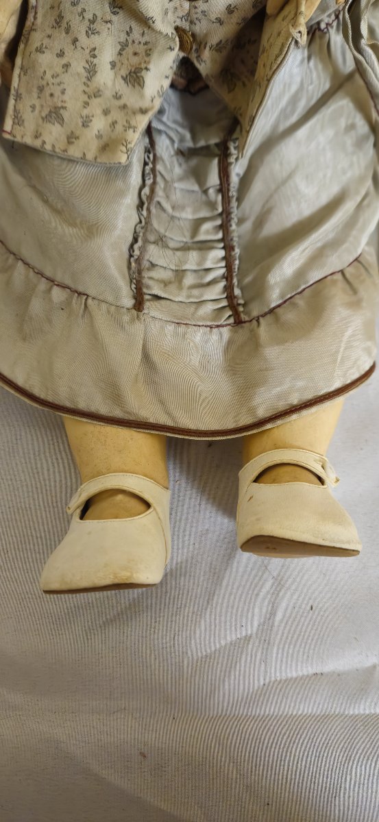 Grande poupée ancienne UNIS France 301 – tête porcelaine – vers 1930 – yeux dormeurs – 68 cm – -photo-3