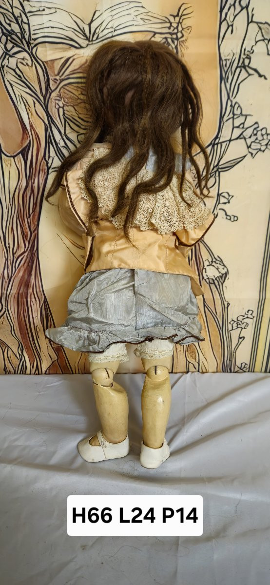 Grande poupée ancienne UNIS France 301 – tête porcelaine – vers 1930 – yeux dormeurs – 68 cm – -photo-7
