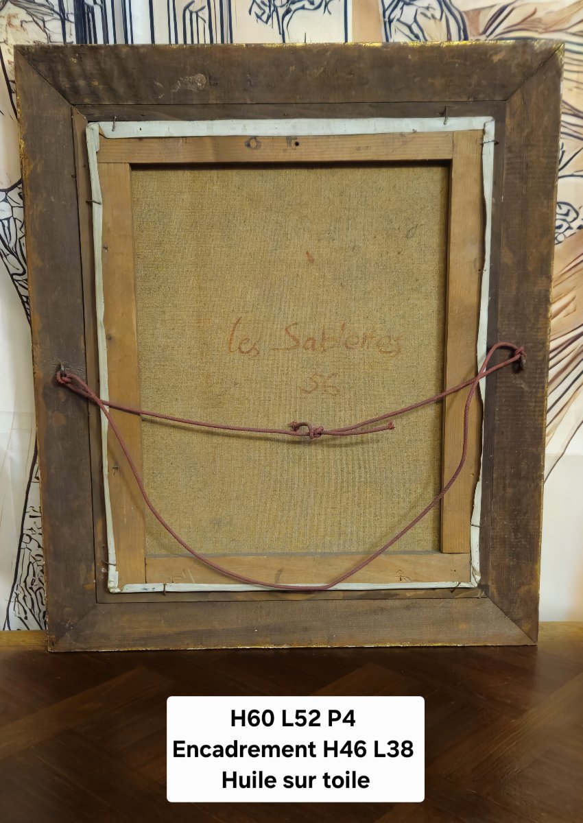 Portrait ancien de jeune homme – Huile sur toile signée René Cazassus – cadre doré-photo-8