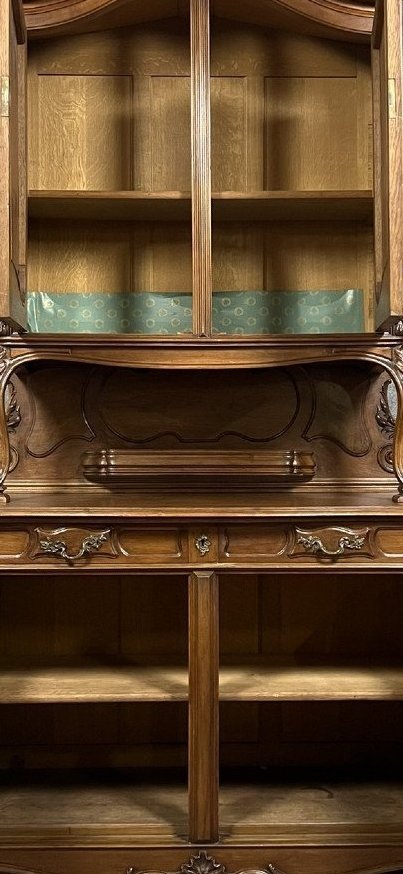 Buffet deux corps Louis XV en noyer – vers 1850  -photo-5