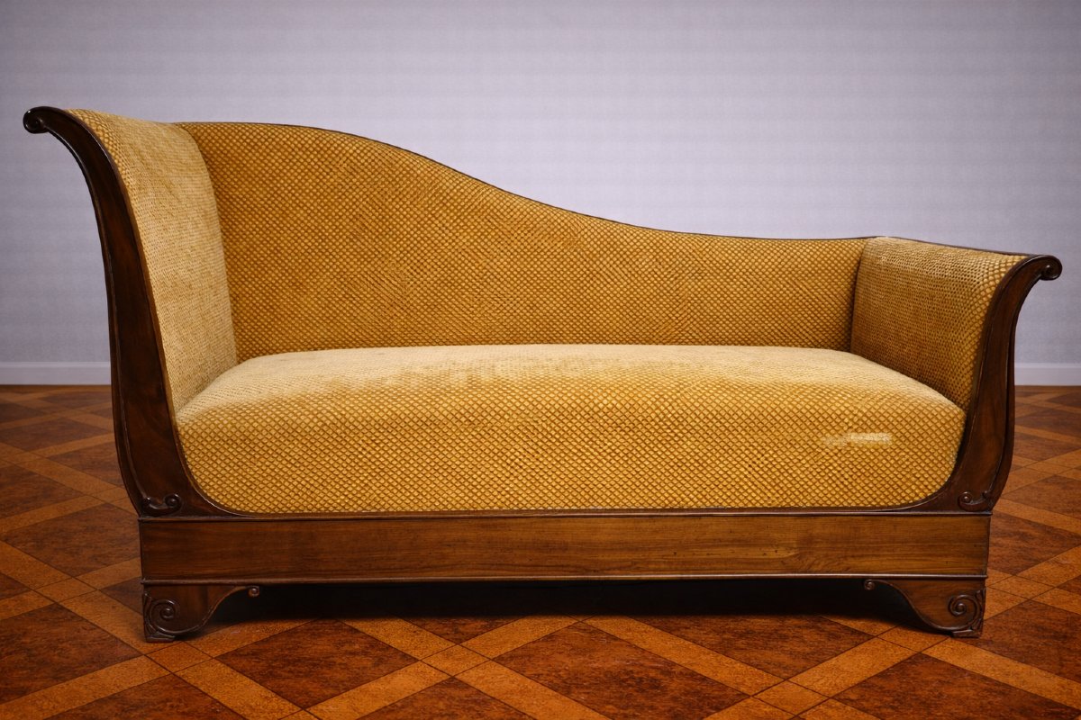 Mahogany Chaise Longue/daybed/athenian-style Sofa – Charles X Period – 19th Century -photo-1