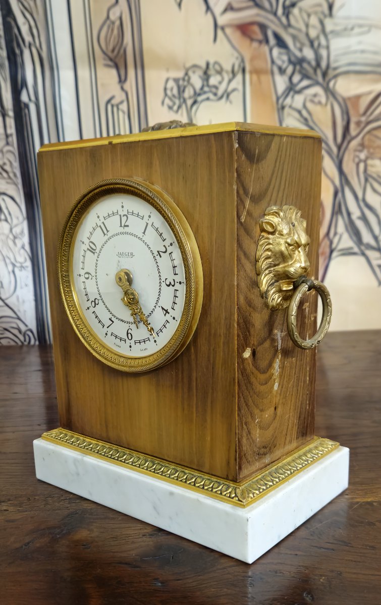 Jaeger Table Clock – Marble And Gilt Brass -photo-2