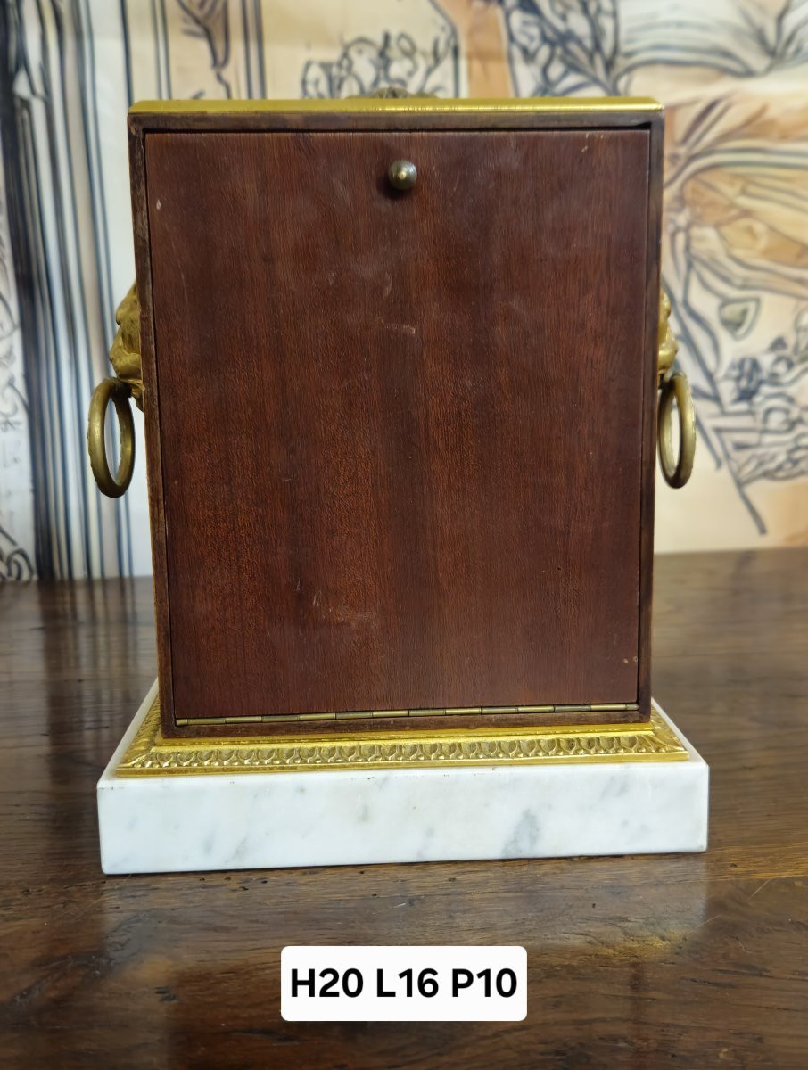 Jaeger Table Clock – Marble And Gilt Brass -photo-7