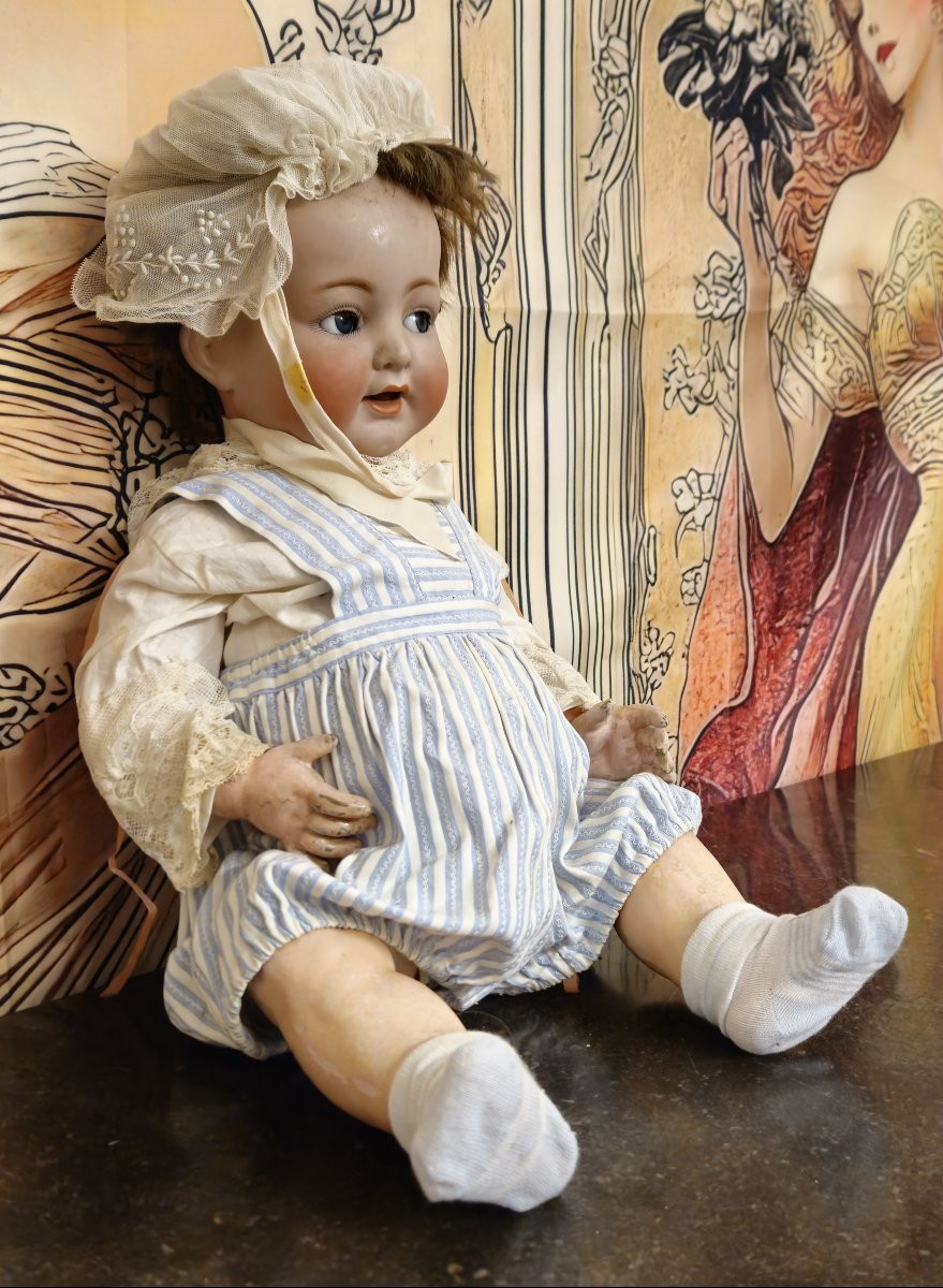 Antique Porcelain-headed Doll – Kr / Simon & Halbig – No. 126 – Germany – Circa 1910/1920 -photo-3