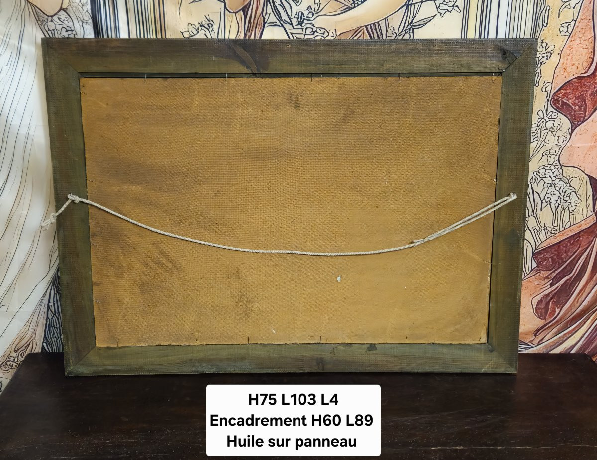 Large Oil On Panel Signed Ivan Gorini – Still Life With Flowers – -photo-7