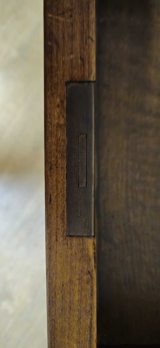 Louis XV Style Flat-top Desk In Walnut And Elm – 20th Century-photo-5