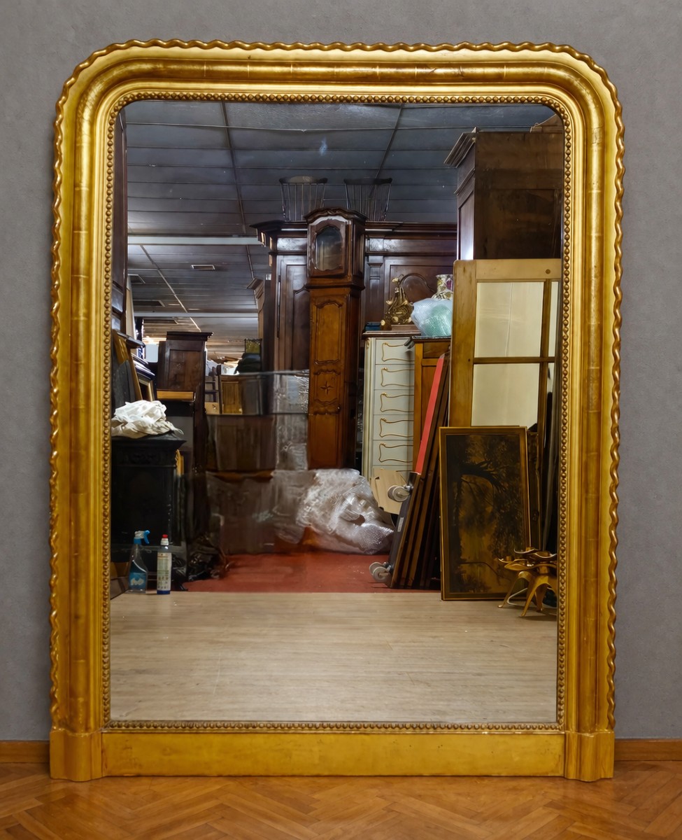 Gilded Mirror From The Louis-philippe Period (19th Century) / Circa 1830 