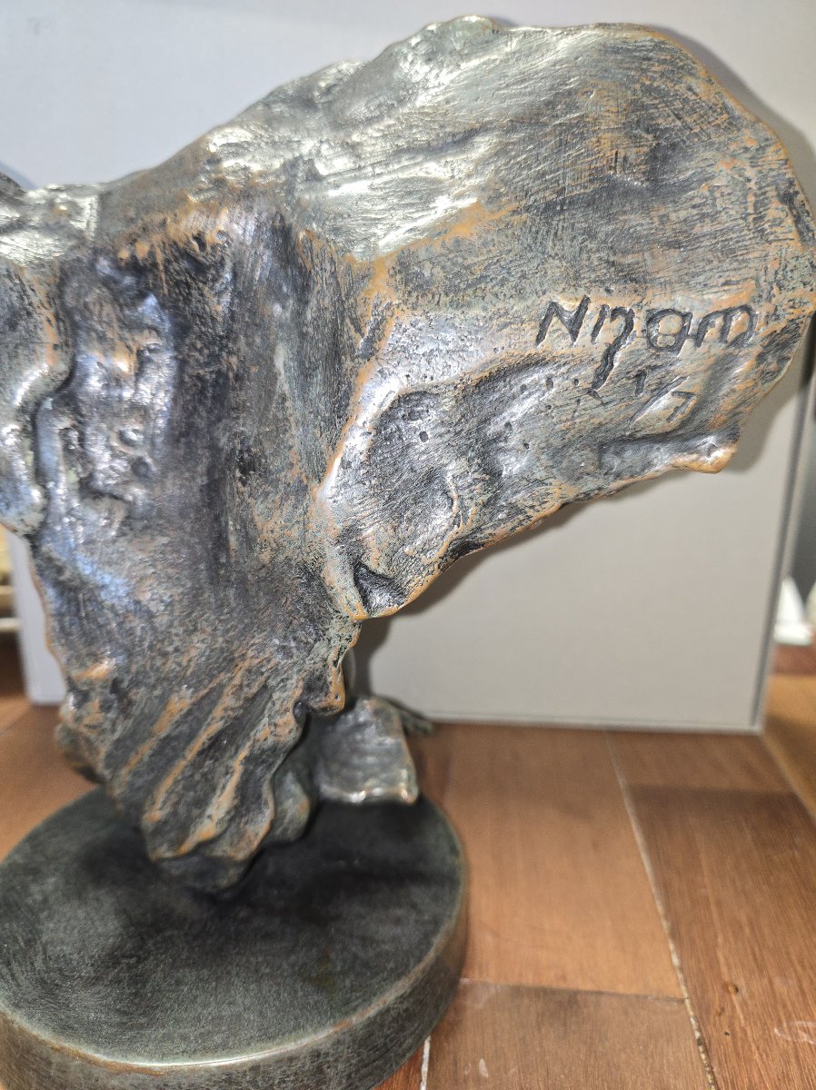 Bronze Sculpture Signed Nizam Güner / Limited Edition No. 1 Of 7  -photo-3