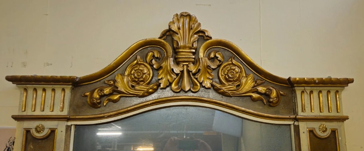 Paire de très grands miroirs trumeaux / néoclassiques – XIXe siècle / haut 234 cm-photo-3