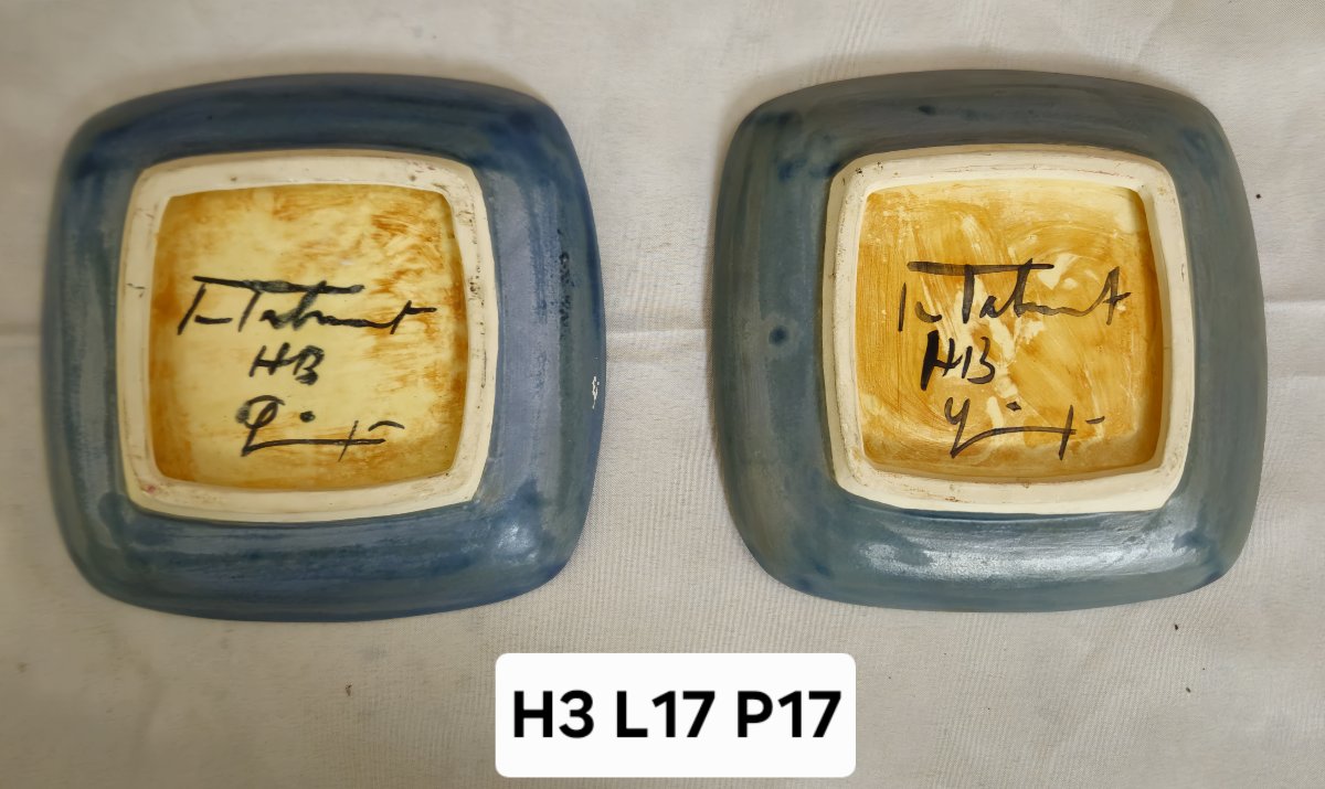 Two Signed Ceramic Plates – Jean Claude Taburet For Hb Quimper / Art Ceramics -photo-5