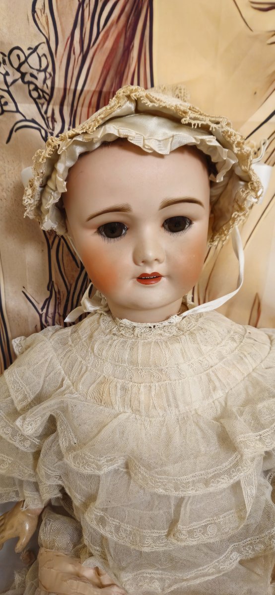 Large Antique French Porcelain Doll / Marked Unis France 301 / 88 Cm Tall-photo-4