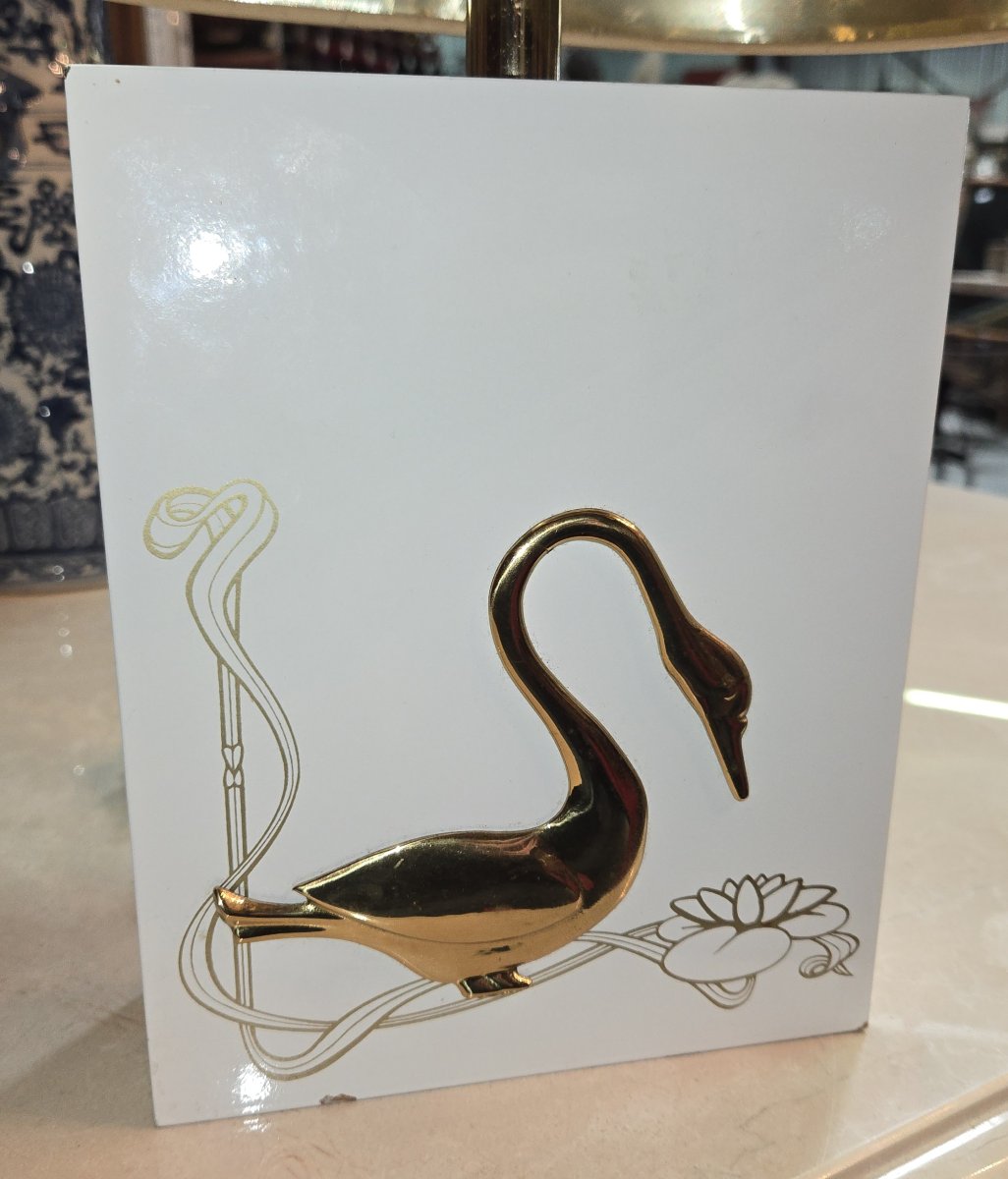 Lampe de table vintage de style Maison Charles, travail français des années 1970-photo-2