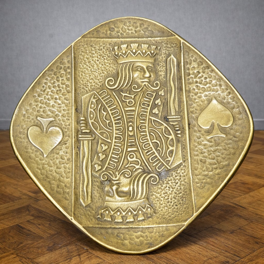 Coupelle / vide-poche en bronze Le Verrier – motif carte à jouer 