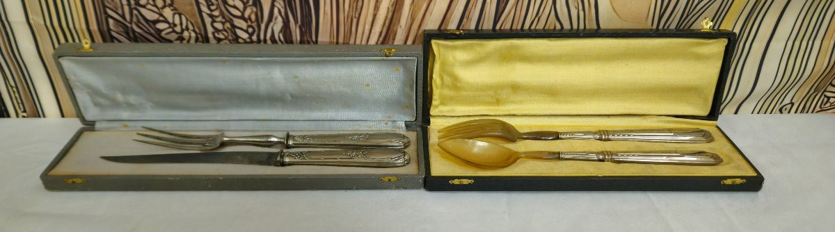 Art Of The Table: Reunion Of Two Silver-plated Cutlery Sets / B-photo-1