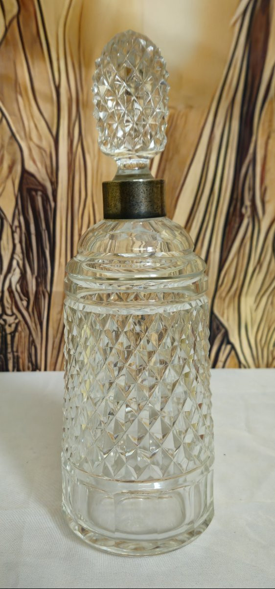 Cut Crystal Whisky Decanter With Stopper, Baccarat / Le Creusot Style-photo-1