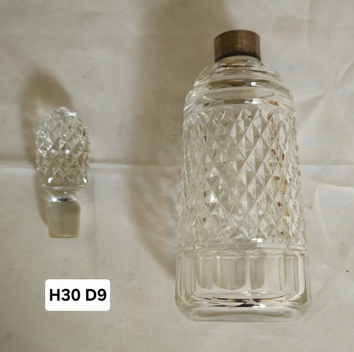 Cut Crystal Whisky Decanter With Stopper, Baccarat / Le Creusot Style-photo-6