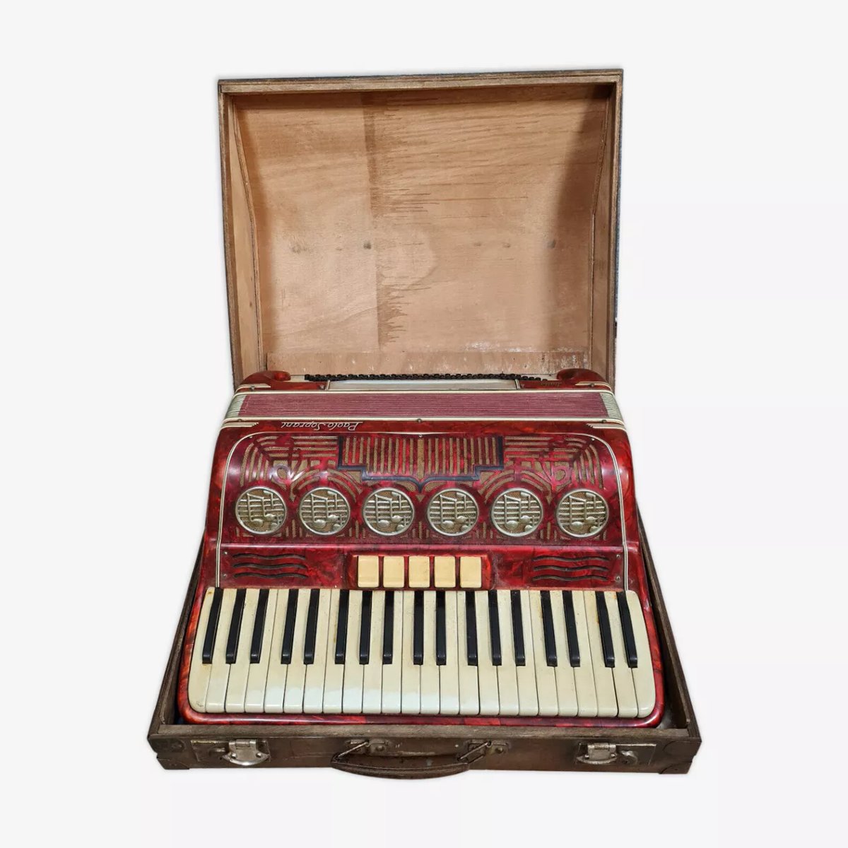 Accordéon Paolo Soprani – Castelfidardo, vers 1950, avec coffret d’origine-photo-2