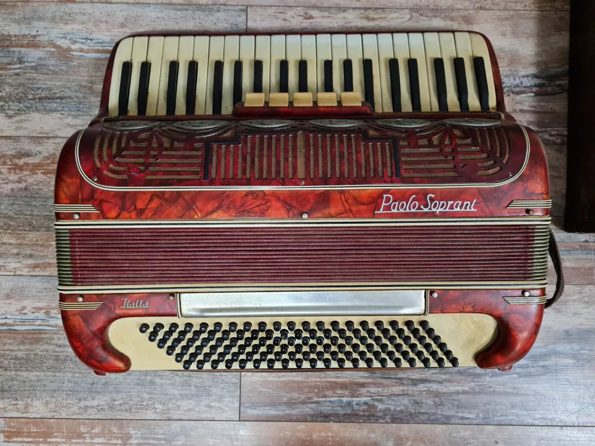 Accordéon Paolo Soprani – Castelfidardo, vers 1950, avec coffret d’origine-photo-5