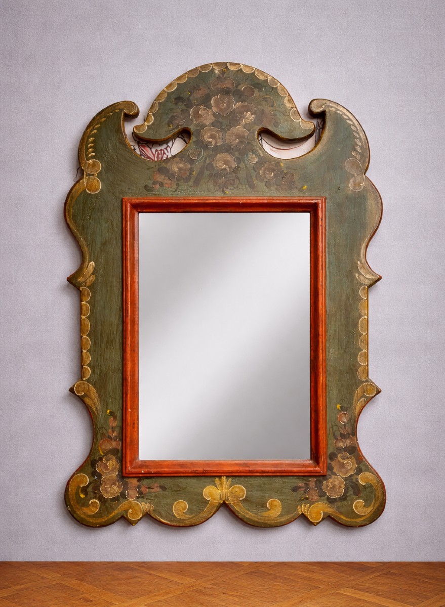 Miroir style Louis XV Baroque peint décoratif / XXeme 