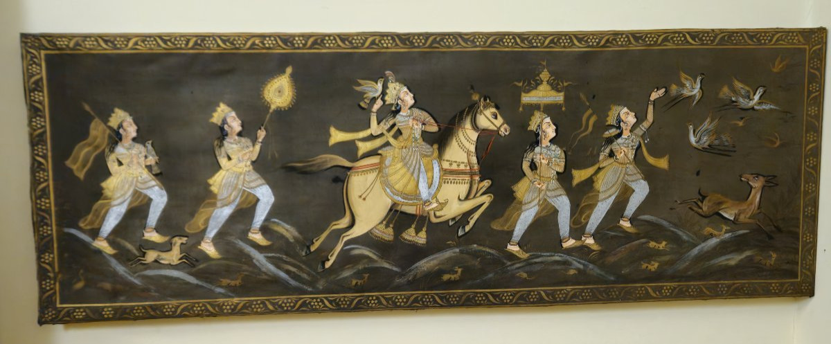 Panneau décoratif oriental (style indien / moghol) vers 1920-1940 -photo-5