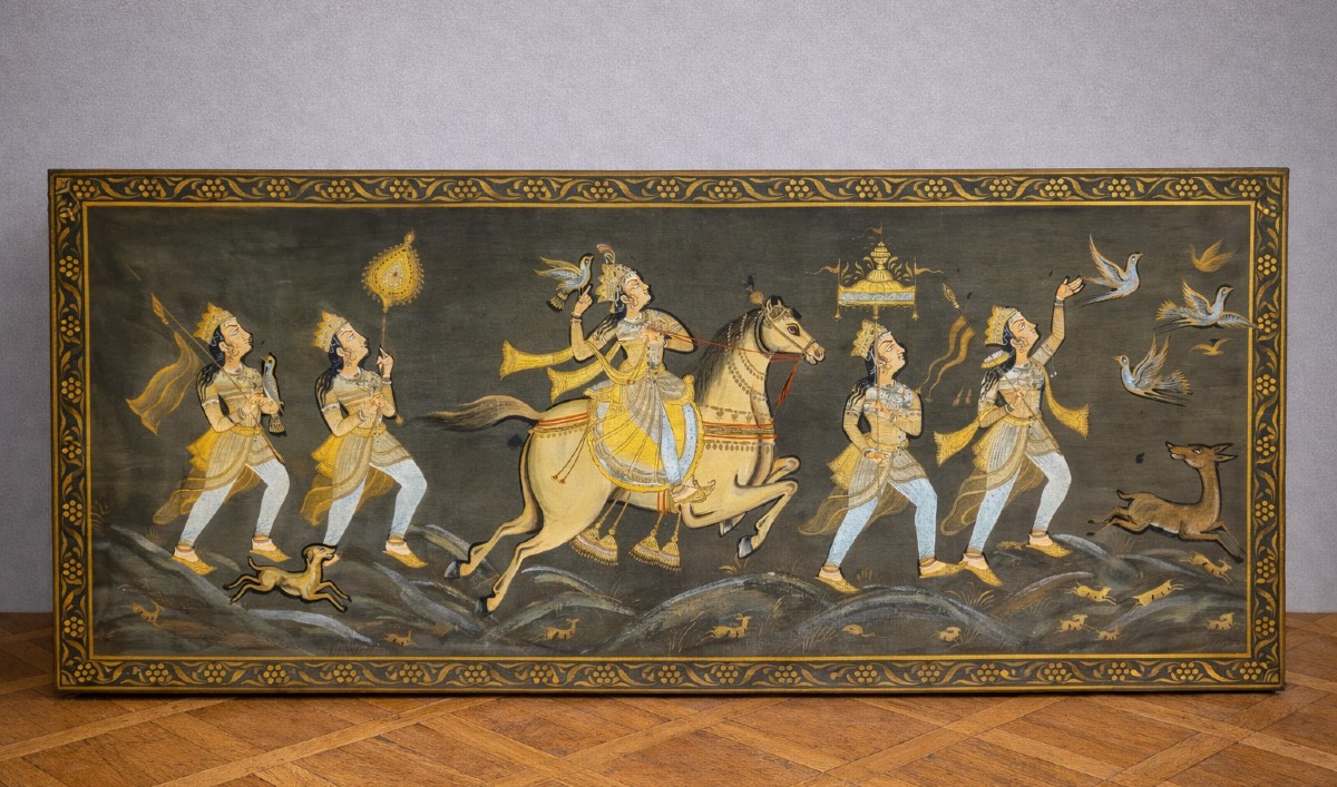 Panneau décoratif oriental (style indien / moghol) vers 1920-1940 