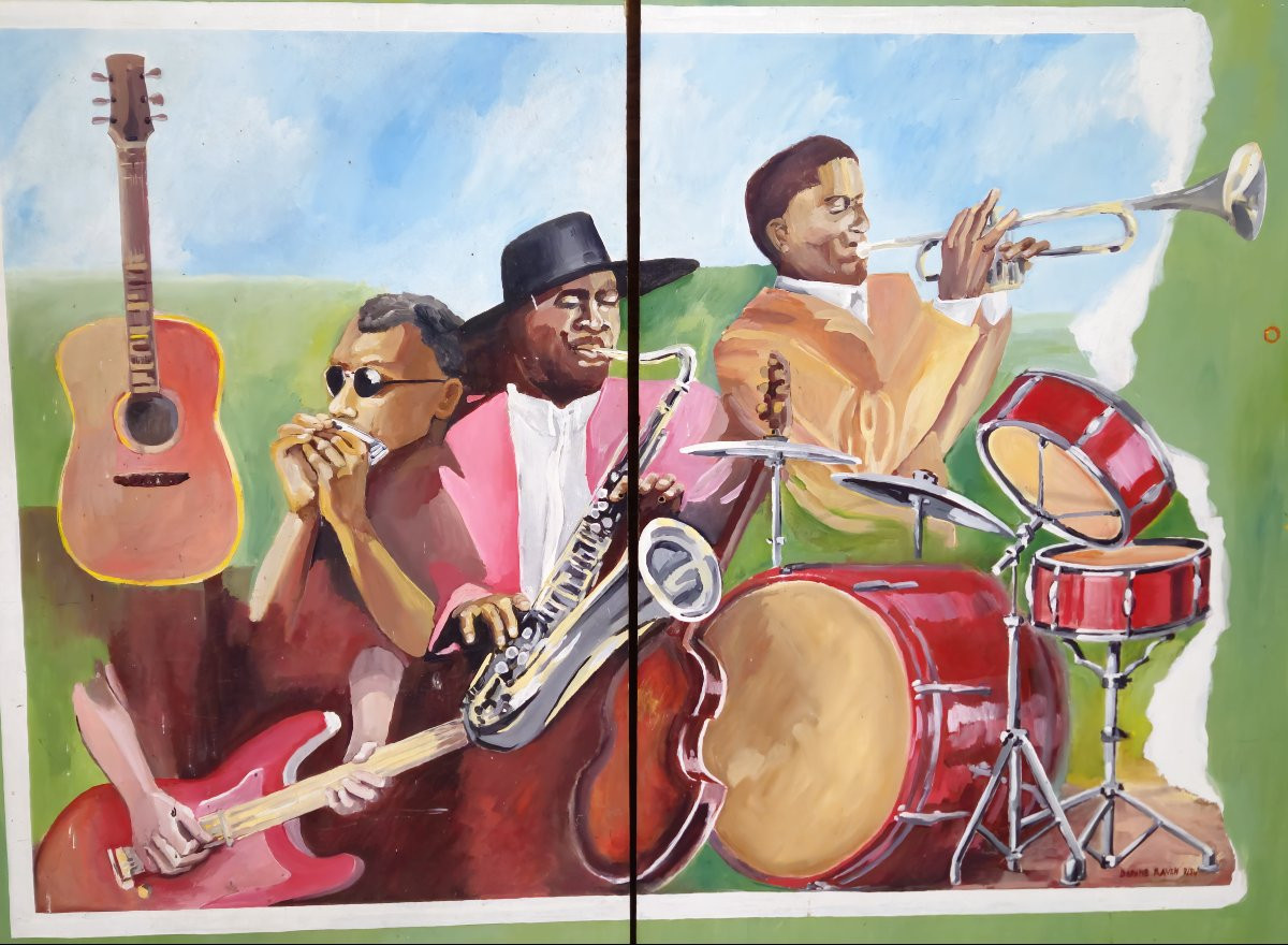 Grand diptyque huile sur panneau "double face" – XXeme siecle face A : nus d’inspiration antic-photo-4