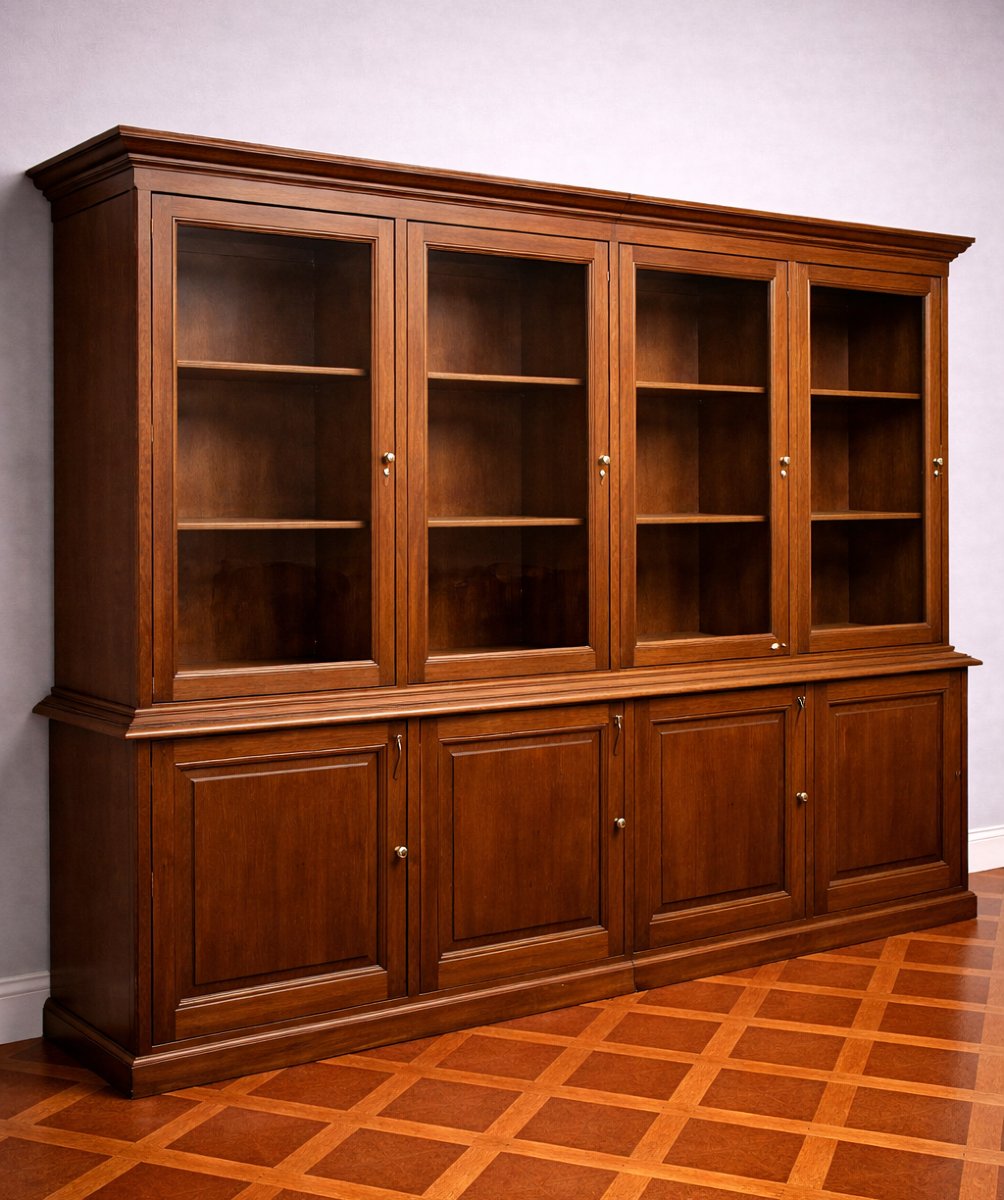 Very Large Oak Store Bookcase - Late 19th Century, Napoleon III-photo-1