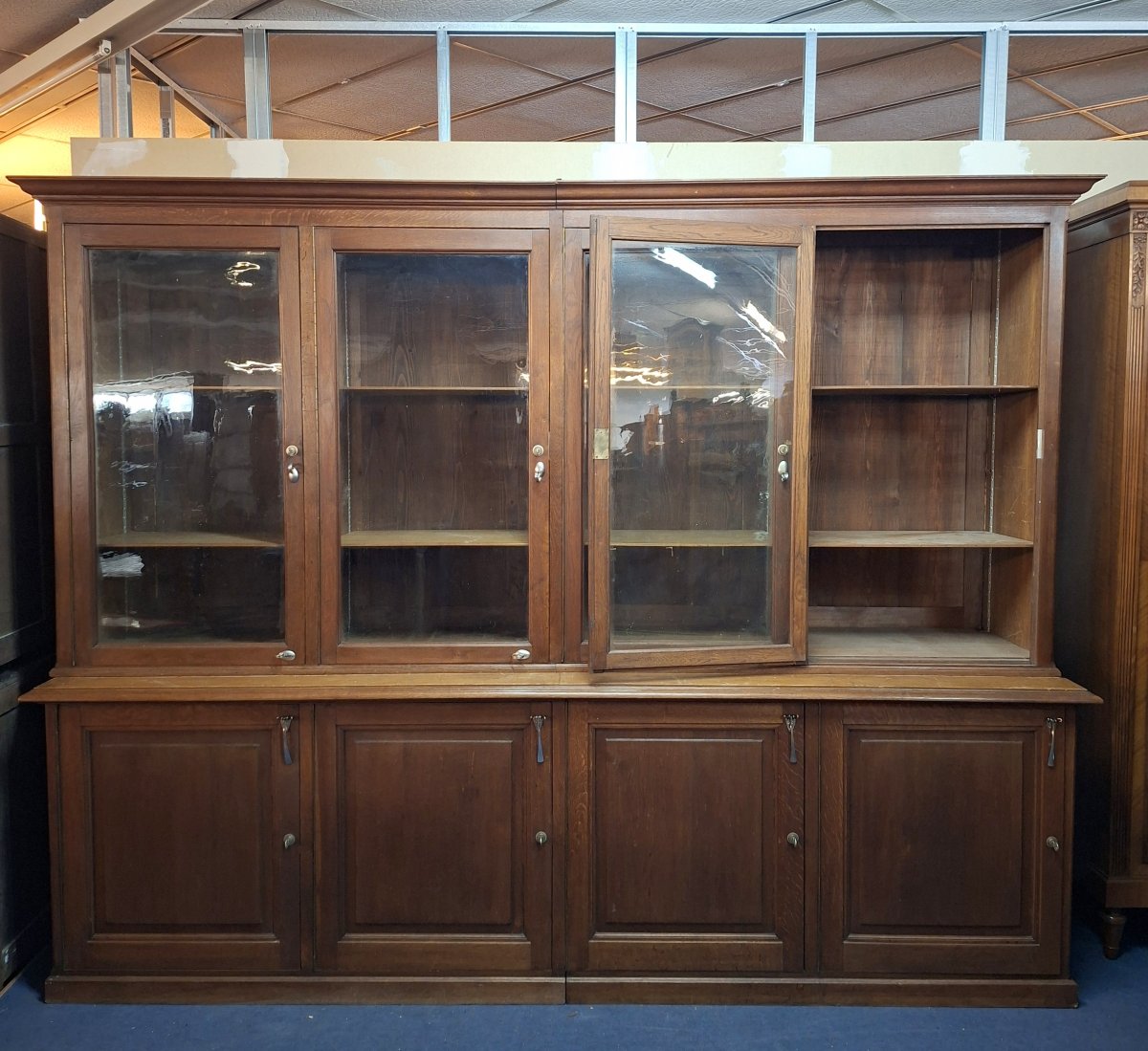 Very Large Oak Store Bookcase - Late 19th Century, Napoleon III-photo-8