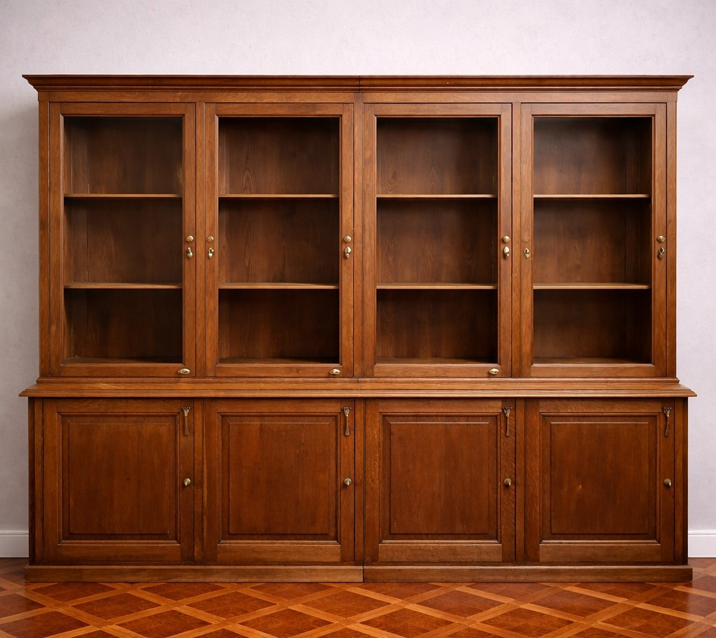 Very Large Oak Store Bookcase - Late 19th Century, Napoleon III