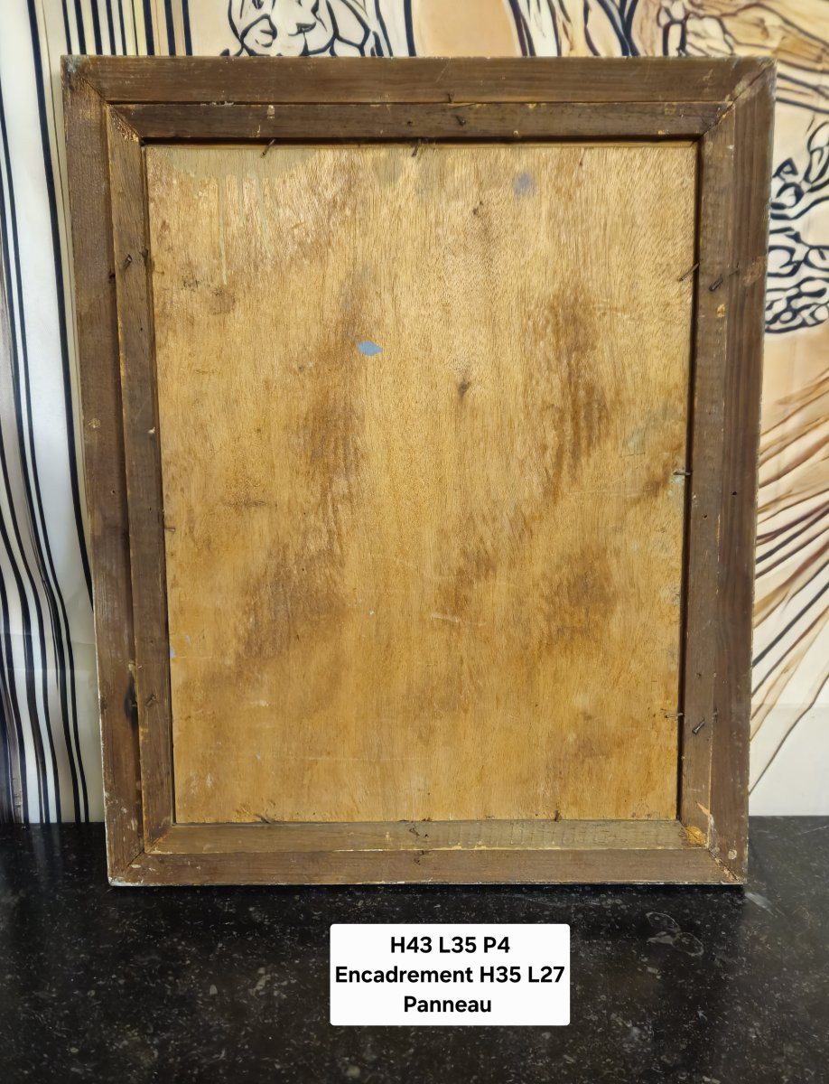 R. Milot - Jeune Femme à l'Ombrelle - Oil On Panel --photo-7