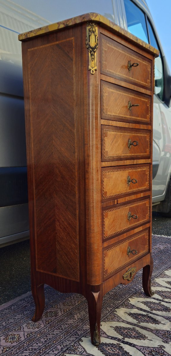 Semainier Louis XV Style In Marquetry-photo-2