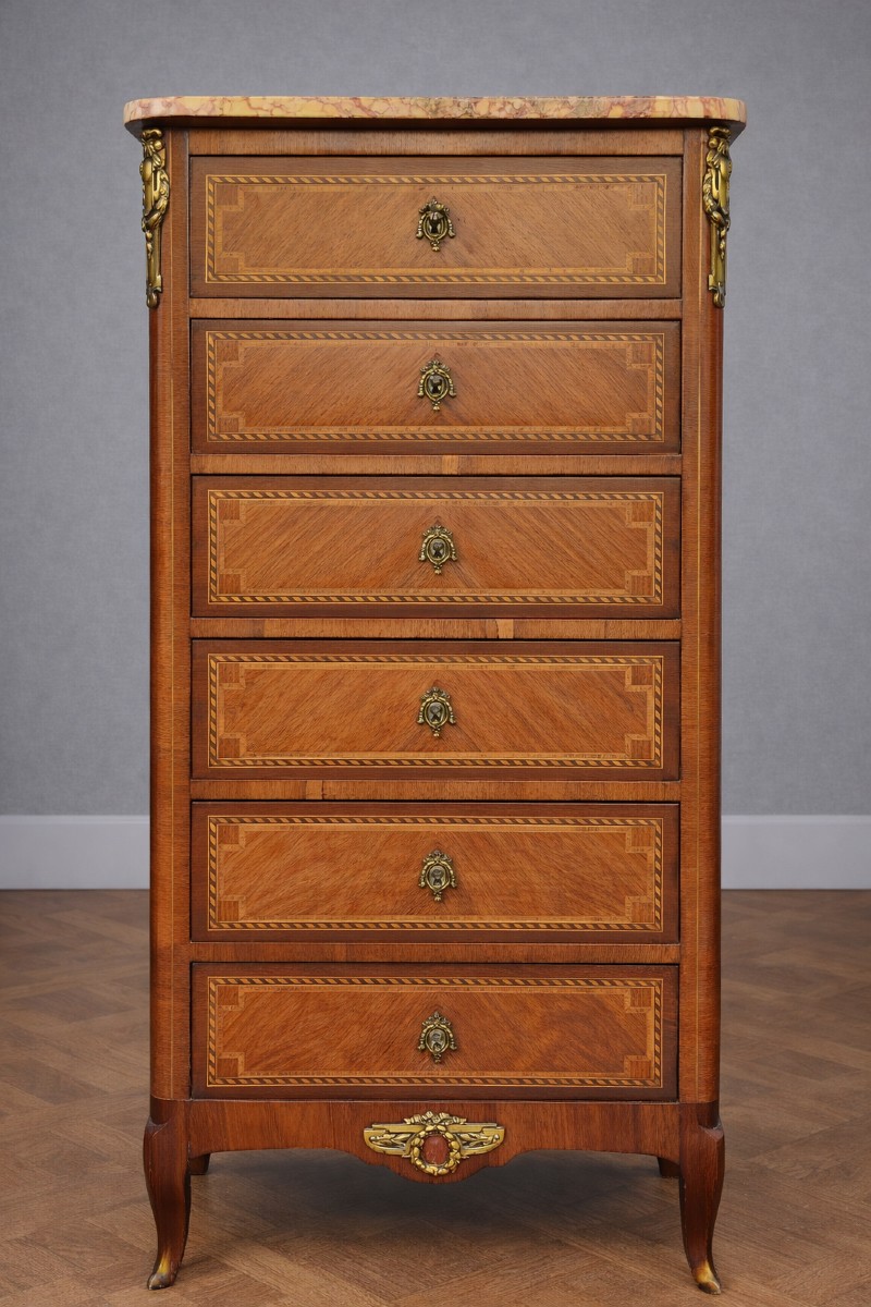 Semainier Louis XV Style In Marquetry