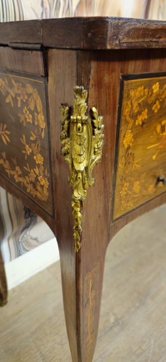 Poudreuse en marqueterie, travail Français époque Transition -photo-3