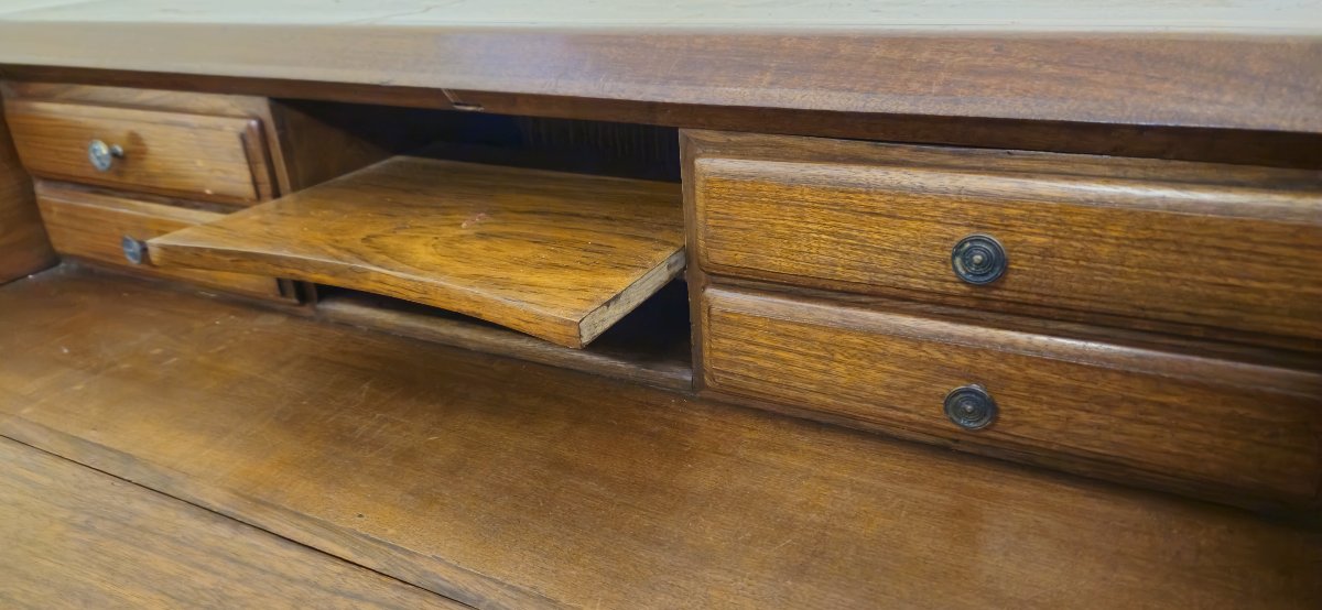 Piedmontese Scriban Chest Of Drawers In Marquetry-photo-8