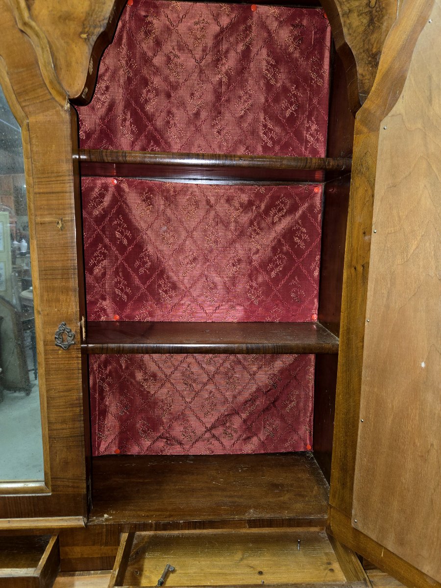 Louis XV Style Venetian Scriban Secretary In Inlaid Walnut-photo-4