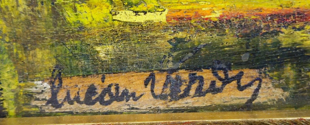 Lucien Verdi: La Sage - Val d'Hérens - Oil On Panel-photo-5