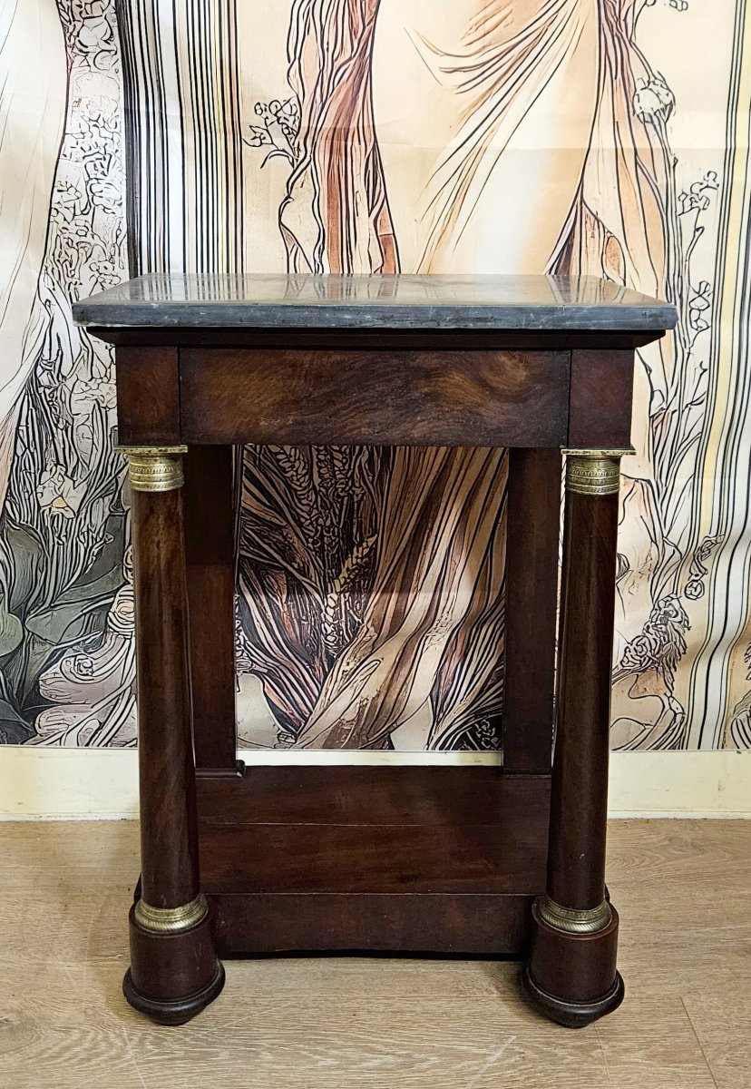 Console en acajou et marbre  époque Empire-photo-1