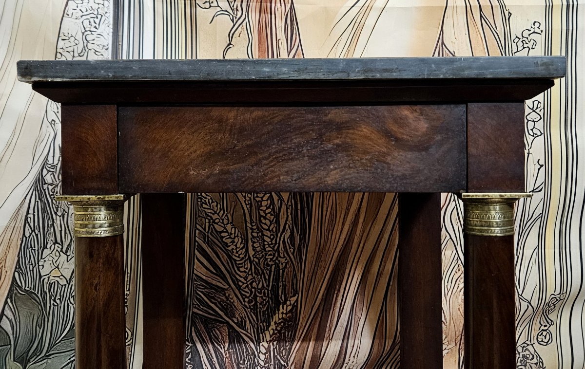 Console en acajou et marbre  époque Empire-photo-3