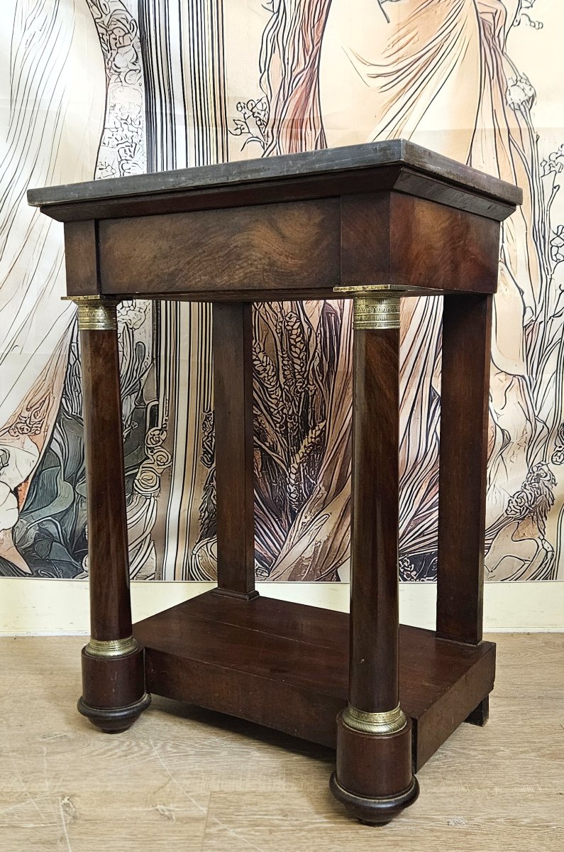 Console en acajou et marbre  époque Empire-photo-6