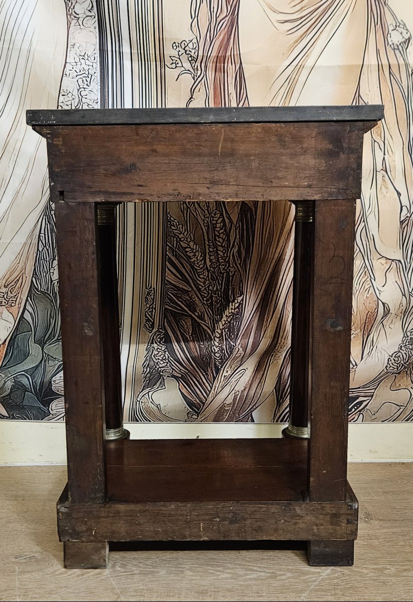 Console en acajou et marbre  époque Empire-photo-7