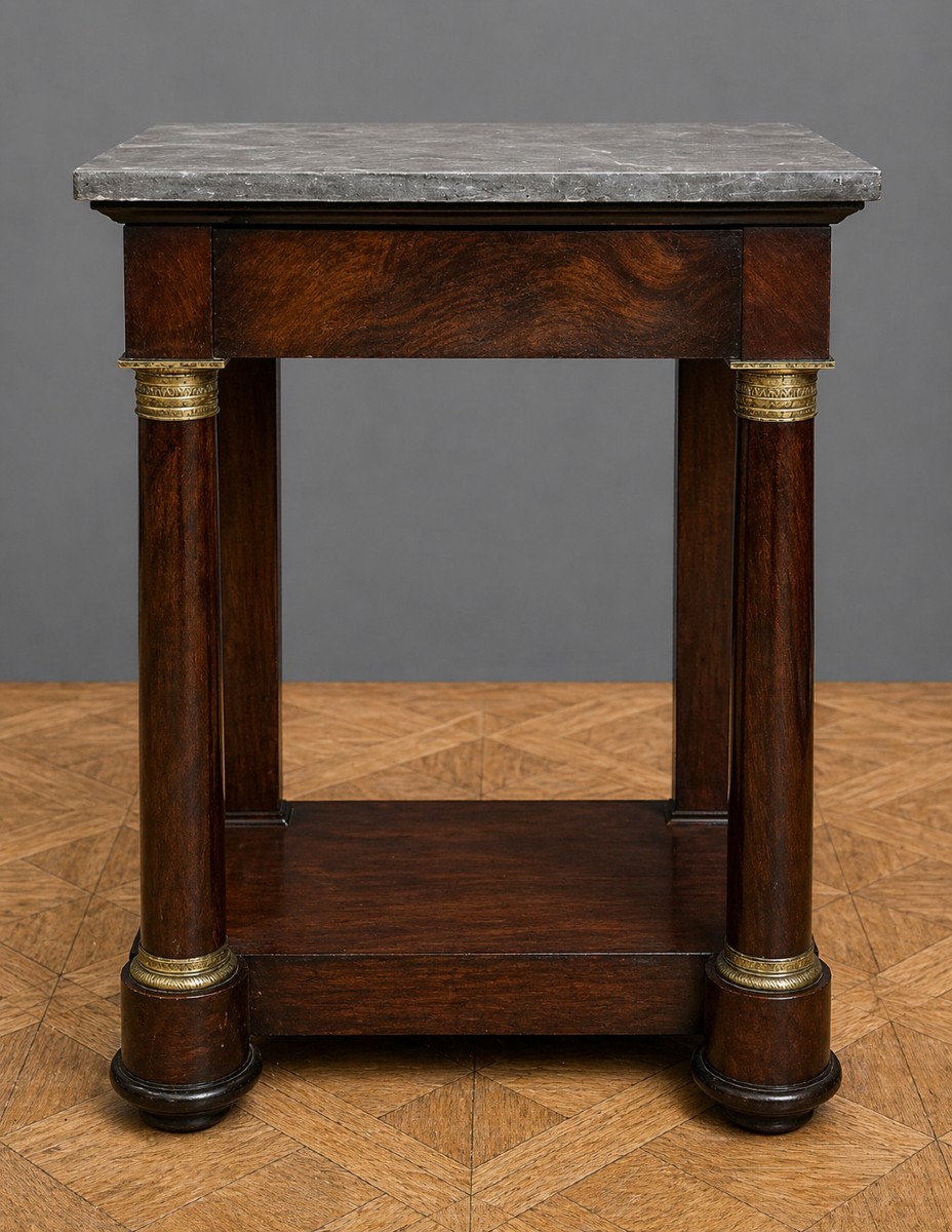 Console en acajou et marbre  époque Empire