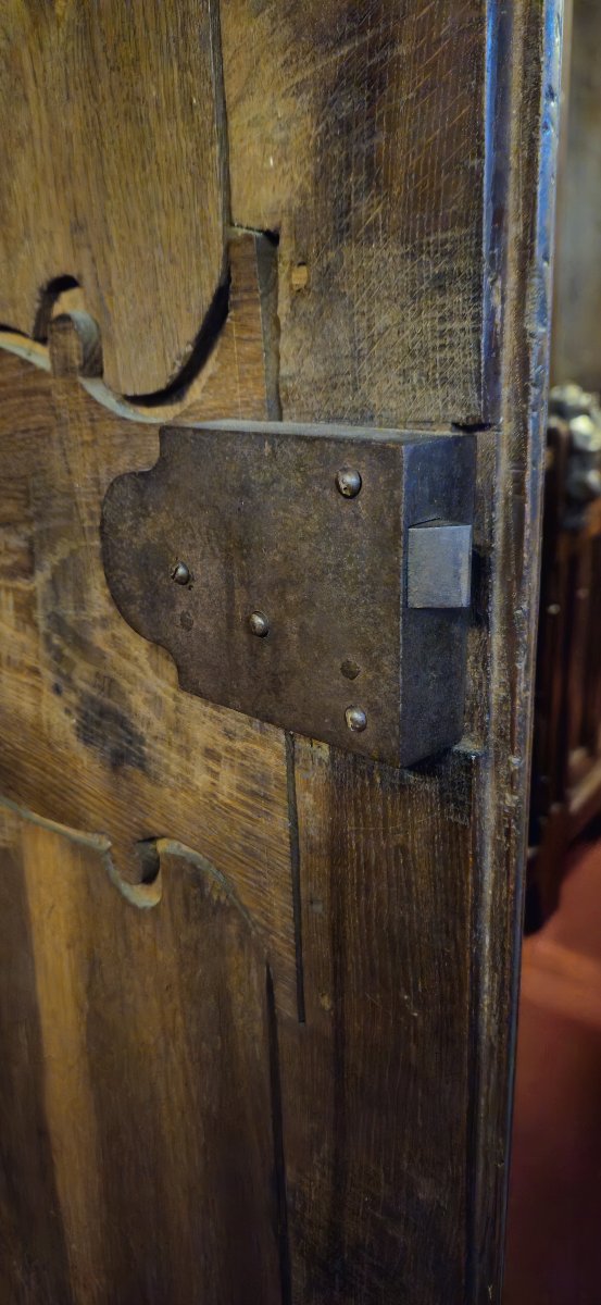 Importante armoire d’époque Louis XV en noyer massif -photo-1